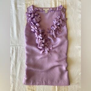 J. Crew —🪻Revel in Ruffles Palmera Confetti Cami 100% Silk SZ 4 *SEE NOTE 🗒️